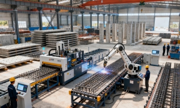 Automatic production line of box girder reinforcement helps box girder production of Hanba-Nan high-